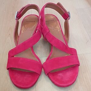 Aquatalia Women's Red Suede Strappy Heels